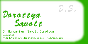 dorottya savolt business card